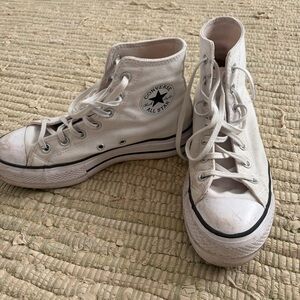 Converse White High-Top Sneakers Size 7 1/2